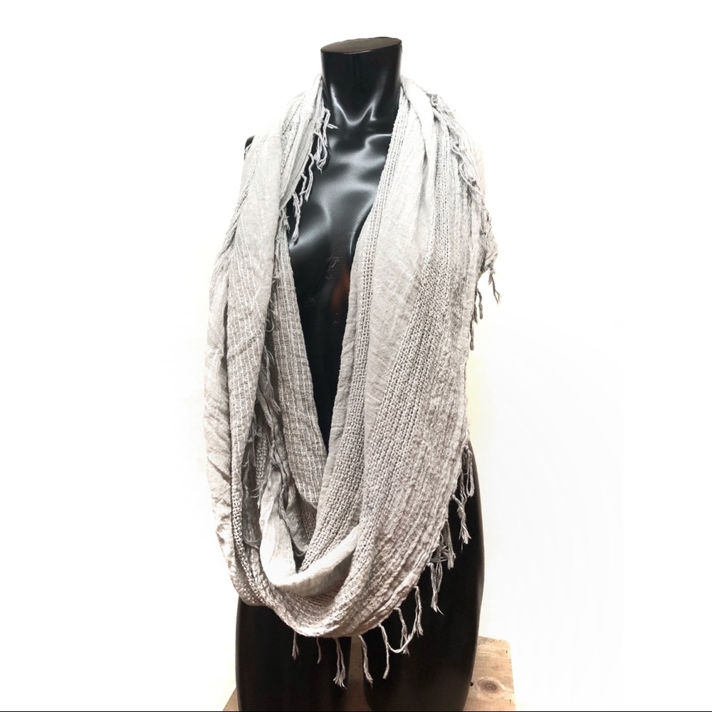 Express Gray Boho Infinity Scarf
